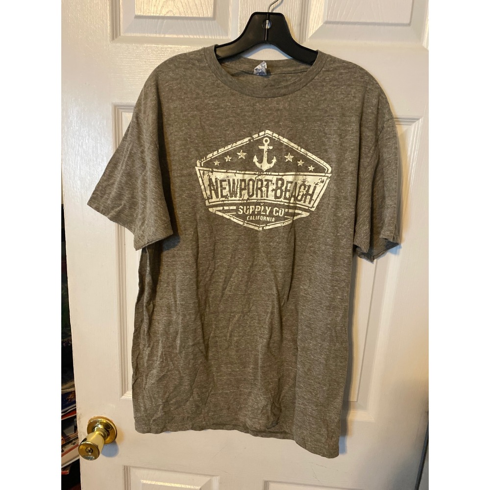 Optima Newport Beach Supply Co California Graphic T-Shirt Gray Mens Large